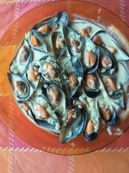 Mejillones al Roquefort