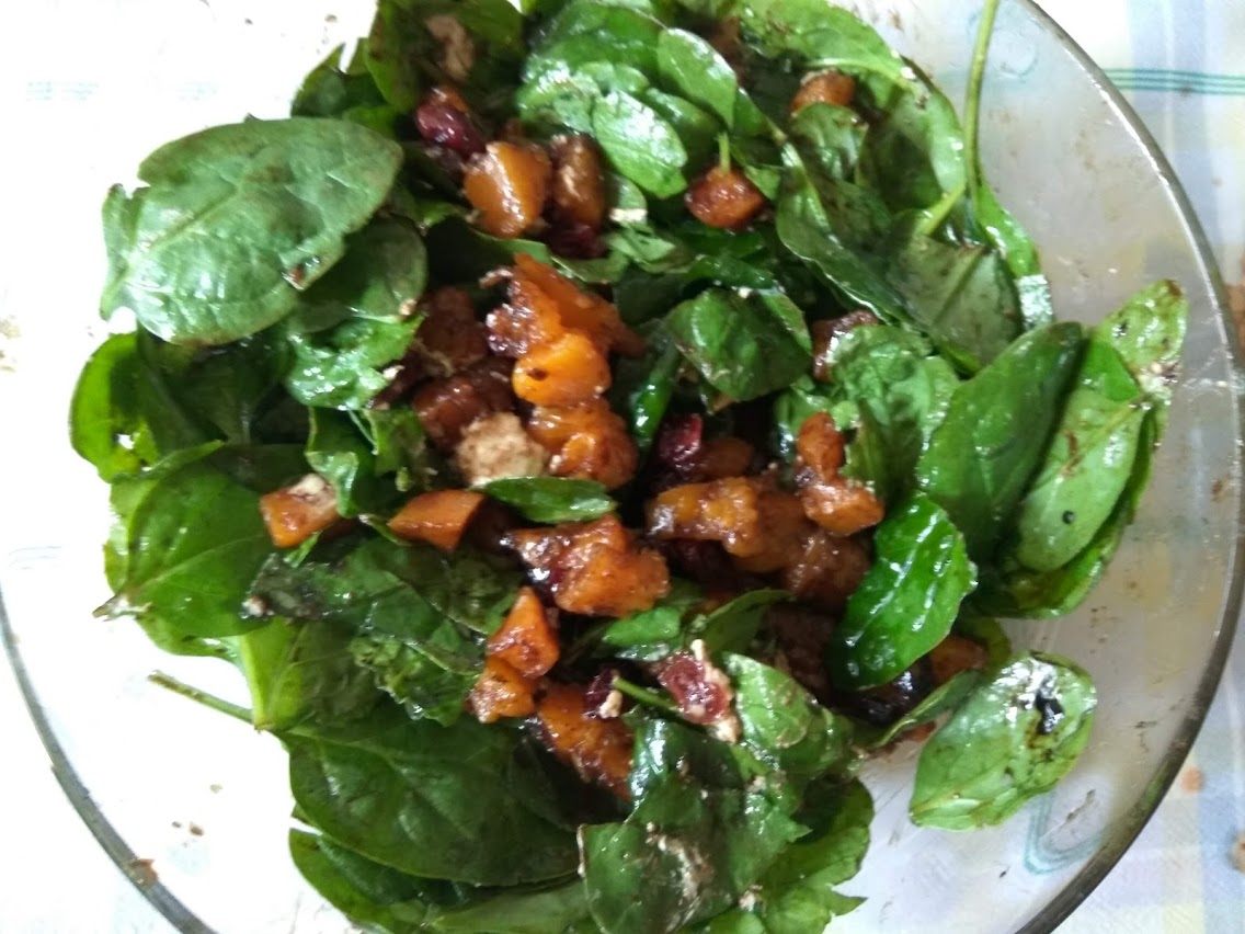 Ensalada de Calabaza y Espinacas