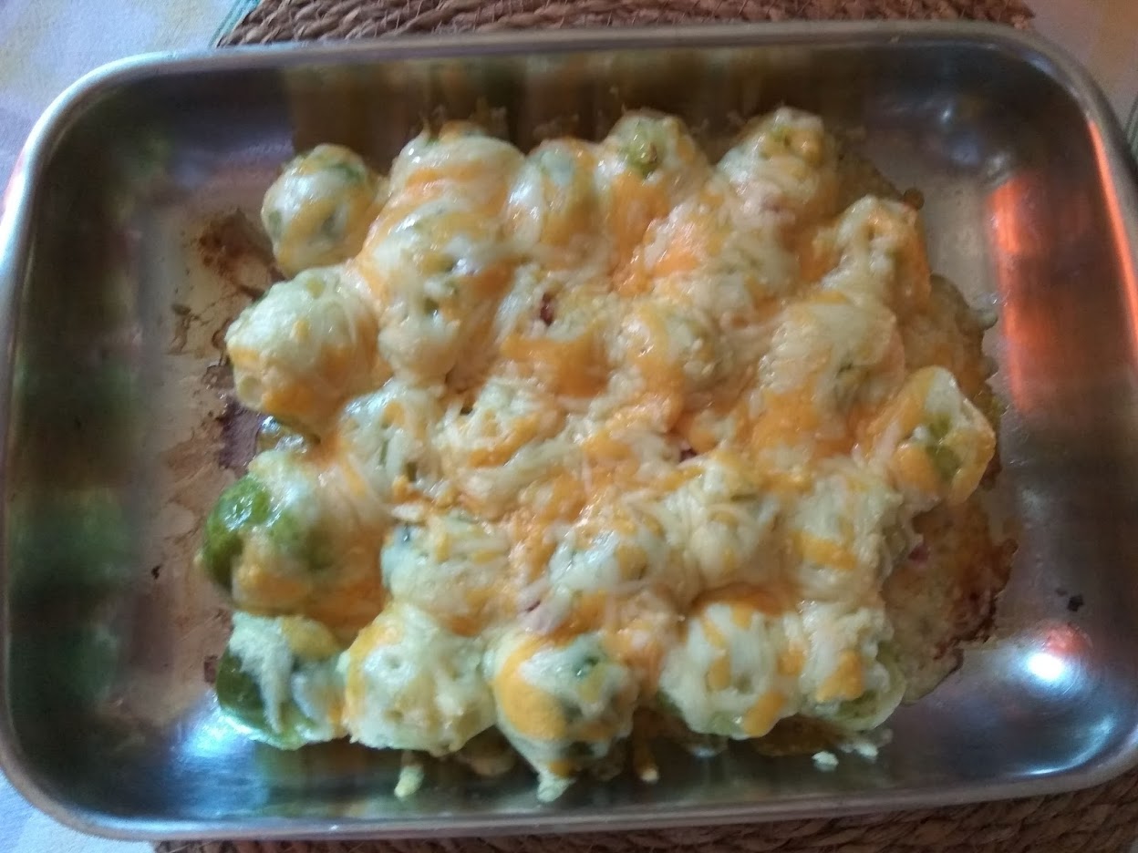 Coles de Bruselas Gratinadas
