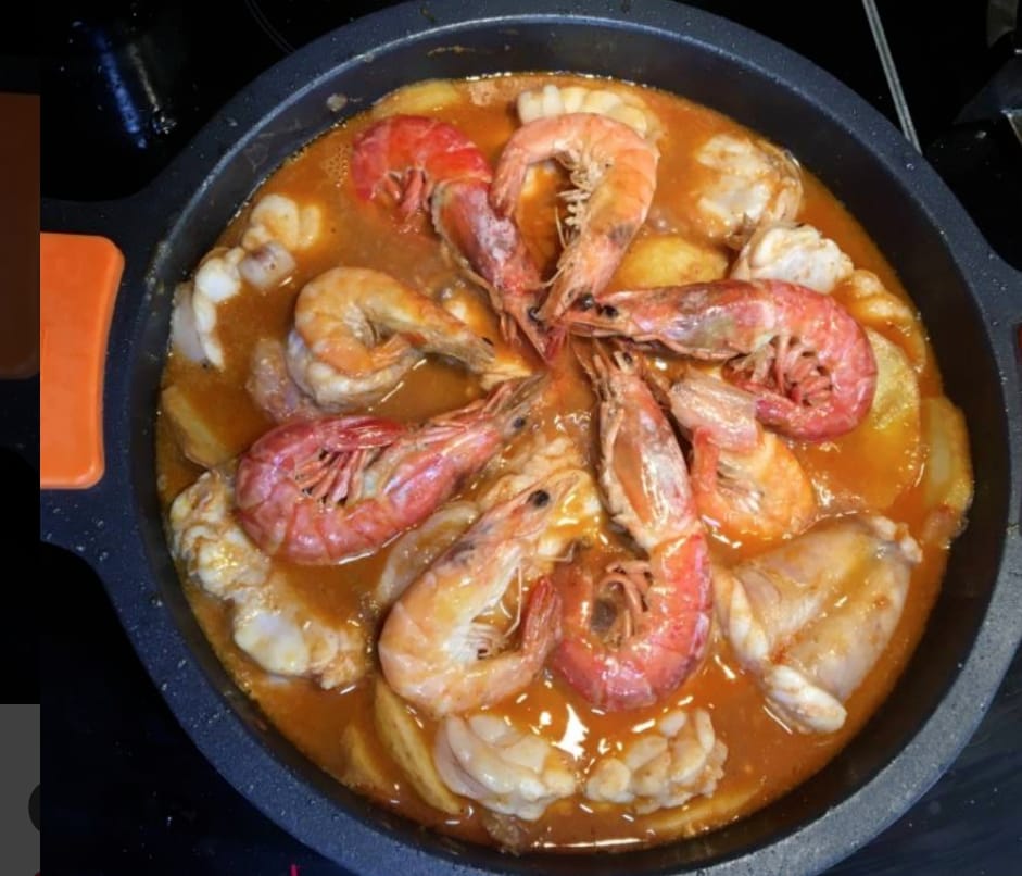 Cazuela de Rape con Gambas