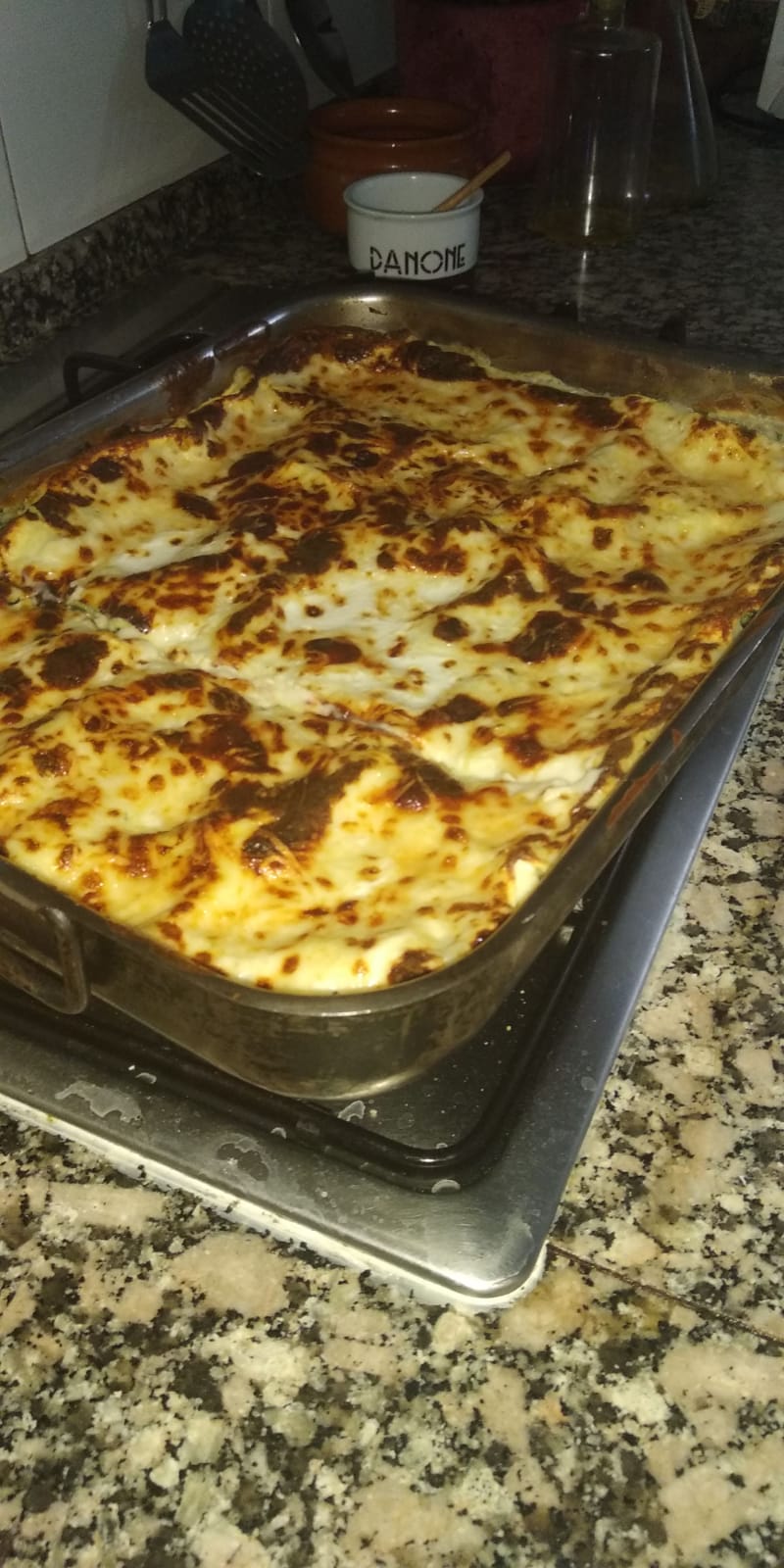 Lasaña de Espinacas, Gorgonzola y Nueces