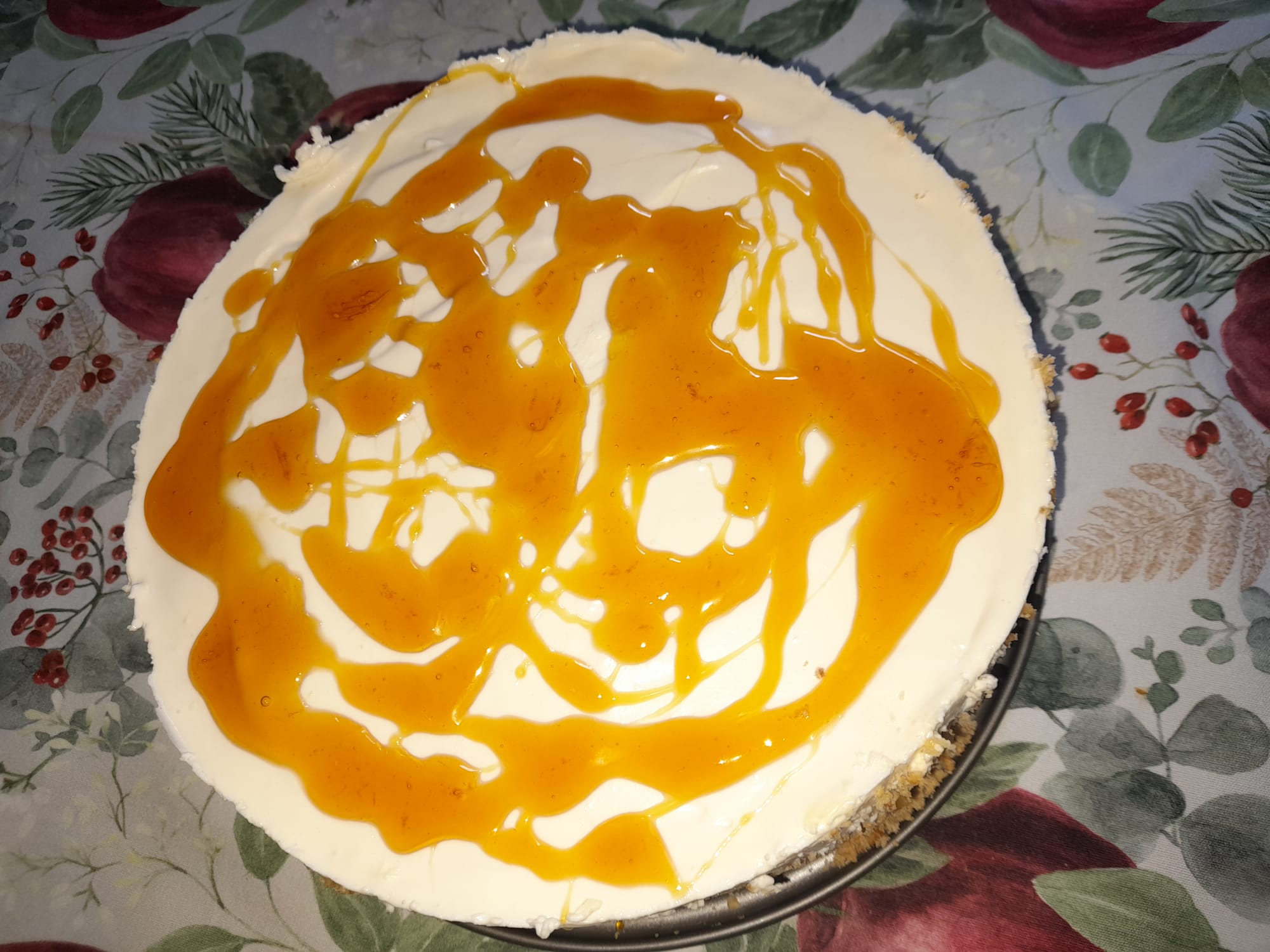 Cheesesake con Manzanas y Salsa de Caramelo