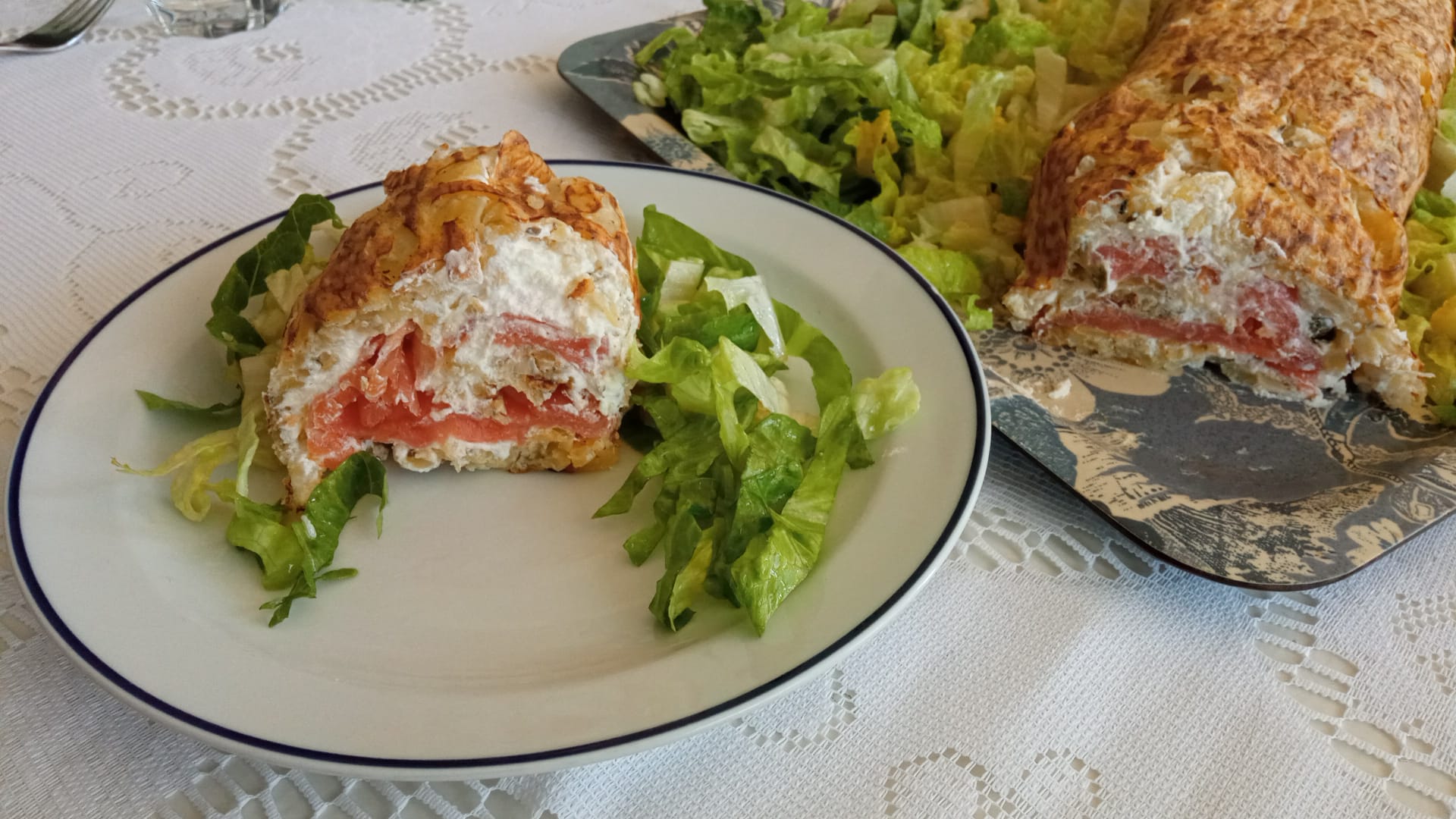 Brazo de Gitano de Patatas y Salmón Ahumado