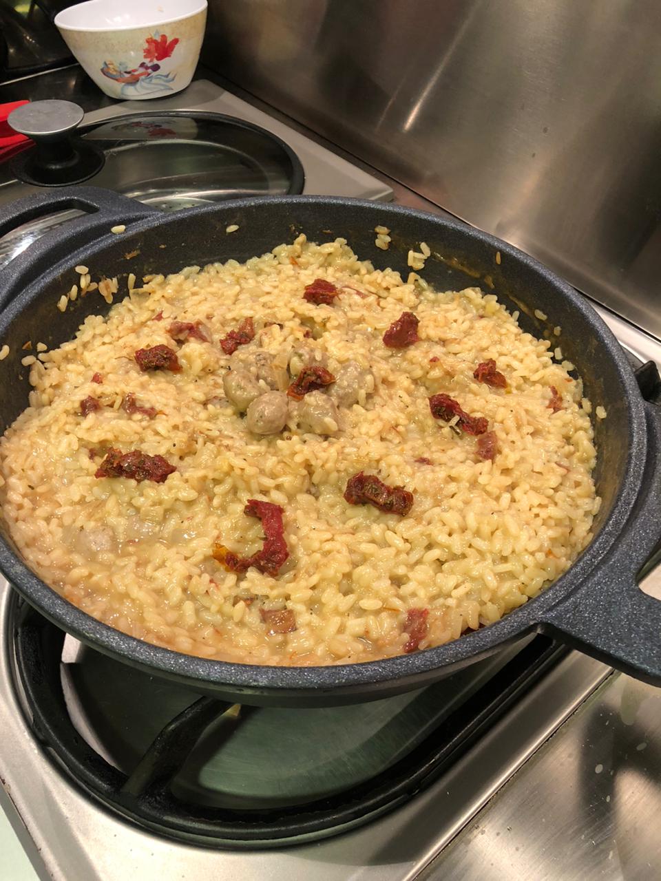 Risotto de Albondiguillas y Tomates Secos