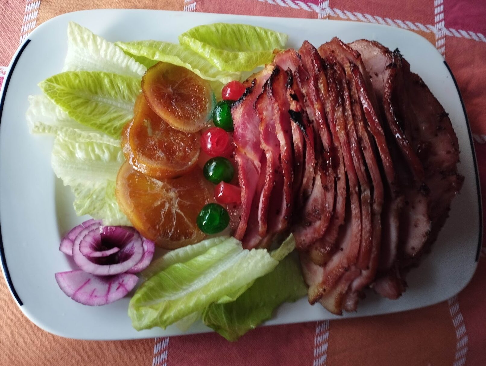 Jamón En Espiral Glaseado Con Frambuesa